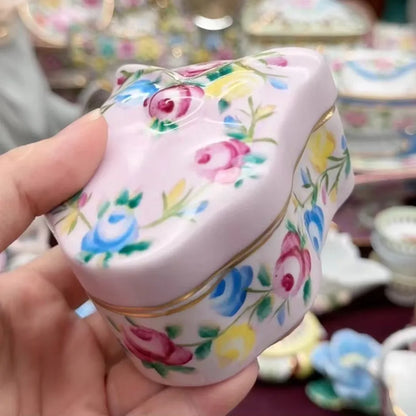 Ceramics Flower Jewelry Storage Box Vase Teapot Flower Basket Jewelry Case Storage Jewelry Organizer Display Home Decor Ornament